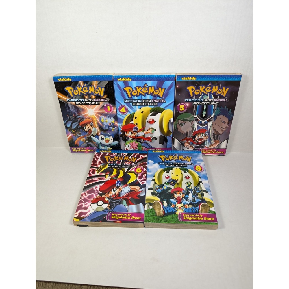 Pokemon Diamond & Pearl Adventure Manga Lot Vol 1 4 5 6 8 & Darkrai English - Picture 5 of 6